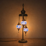 Turkish Floor Lamps 3 Pieces - Blue Flower