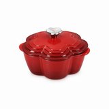 Le Creuset Flower Cocotte 20cm Red Cast Iron Pot