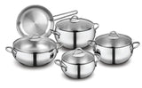 Korkmaz Tombik 9 Piece Stainless Steel Cookware Set