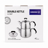 Turkish Double Kettle | Stainless Steel Tea Pot Set