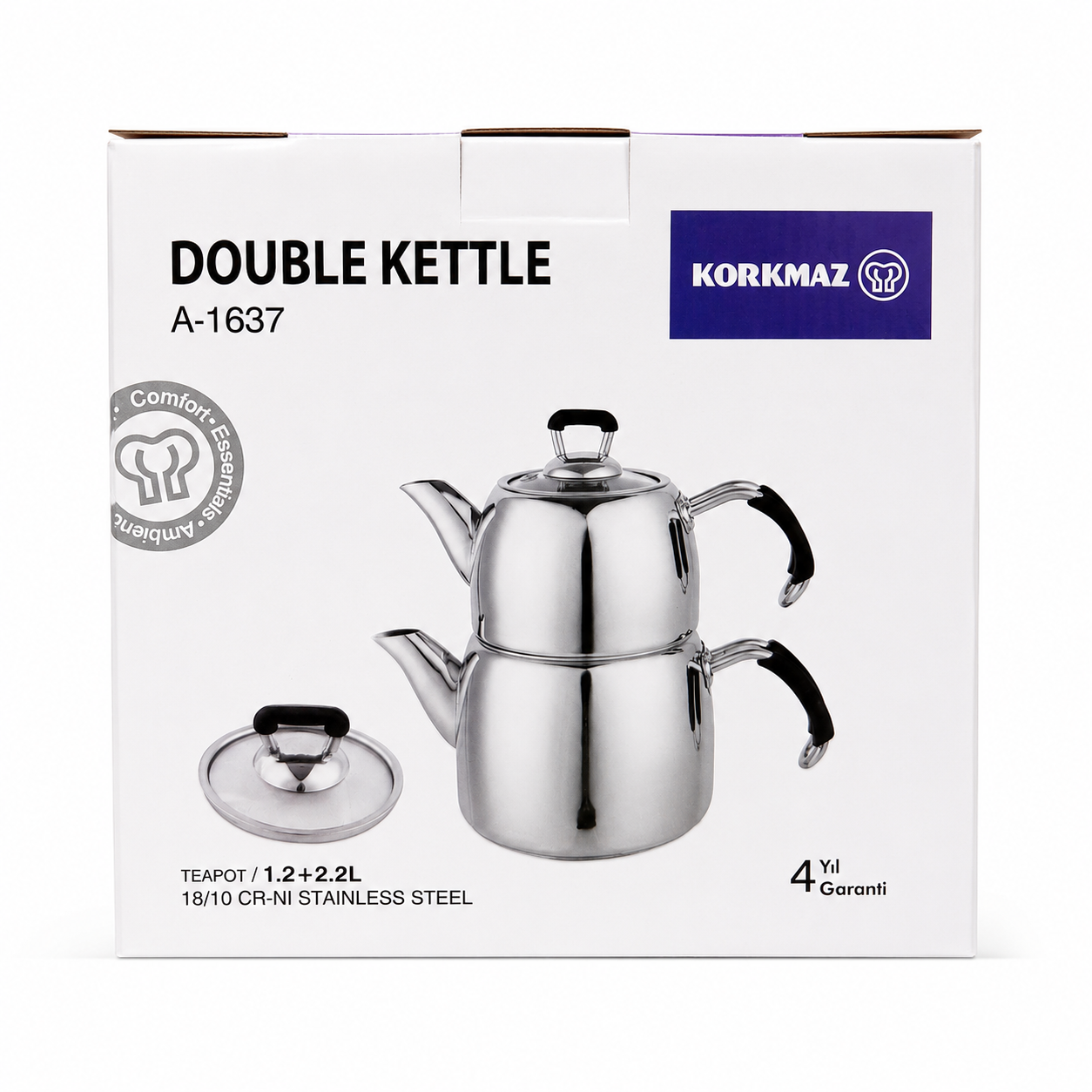 Turkish Double Kettle | Stainless Steel Tea Pot Set