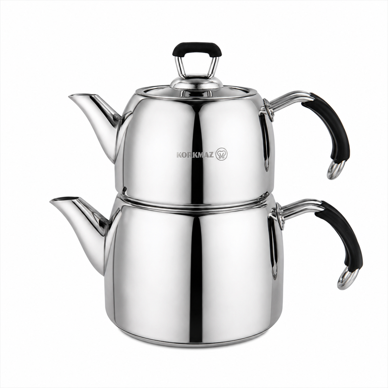 Turkish Double Kettle | Stainless Steel Tea Pot Set