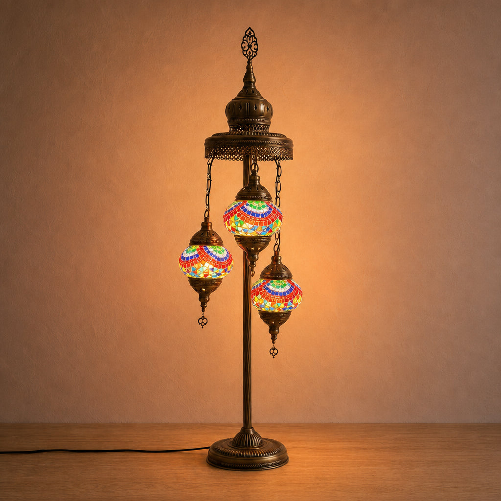 Turkish Floor Lamps 3 Pieces - Traditional Multicolour