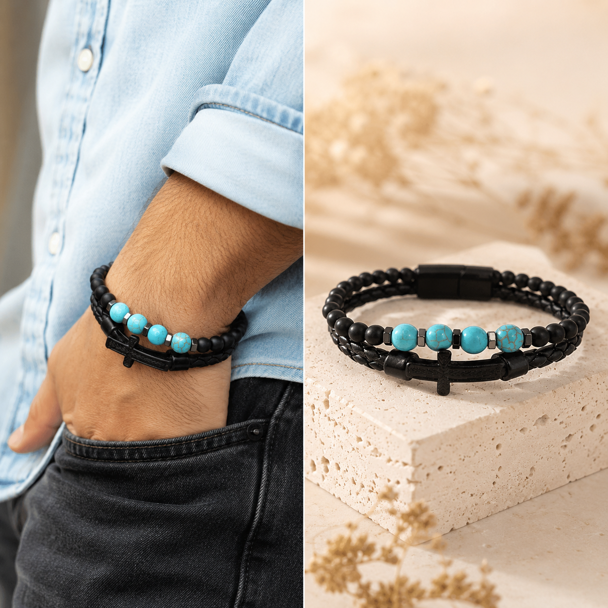 Christian Leather Bracelet