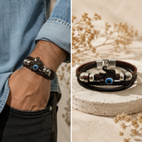 Evil Eye Leather Bracelet
