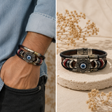 Evil Eye Leather Bracelet