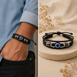 Evil Eye Leather Bracelet