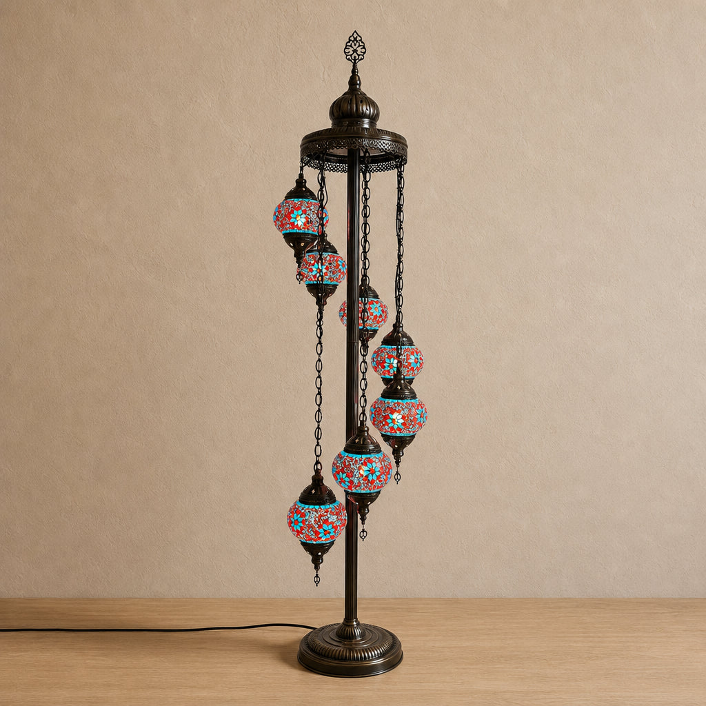 Turkish Floor Lamp with 7 Globes - FC