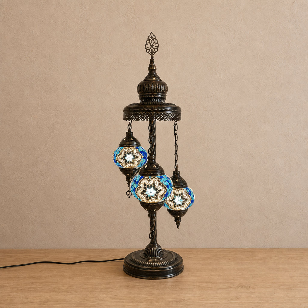 Turkish Floor Lamp with 3 Globes - SBW