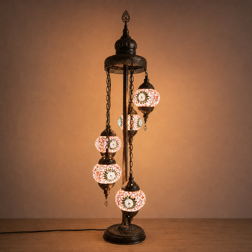 Turkish Floor Lamp with 5 Globes - VPX