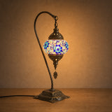 Swan Lamps - Blue Flower