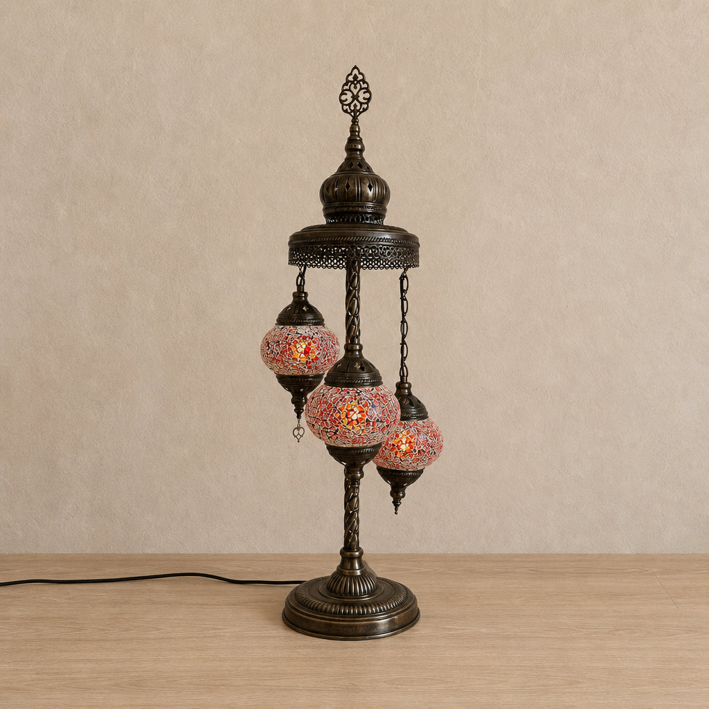 Turkish Floor Lamp with 3 Globes - CR2