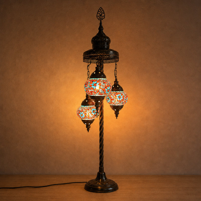 Turkish Floor Lamp with 3 Globes - FC