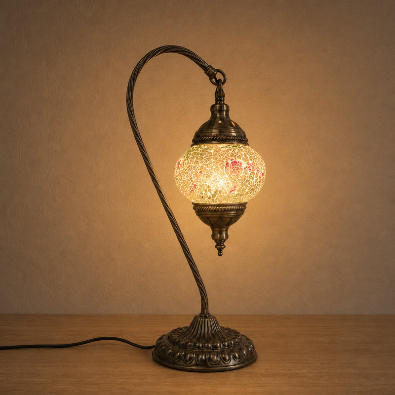 Swan Lamps Mosaics - White Pastel Crackle