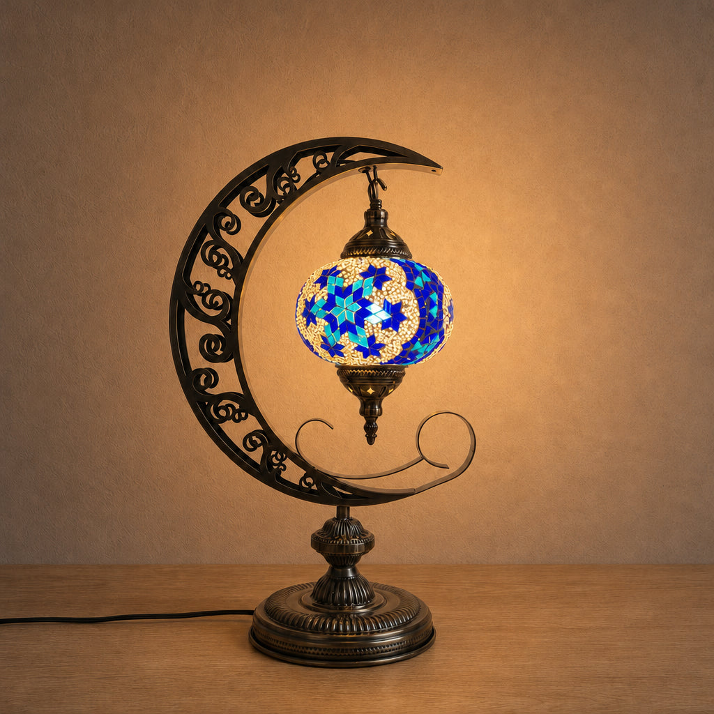 Crescent Moon Lamps - Blue 1