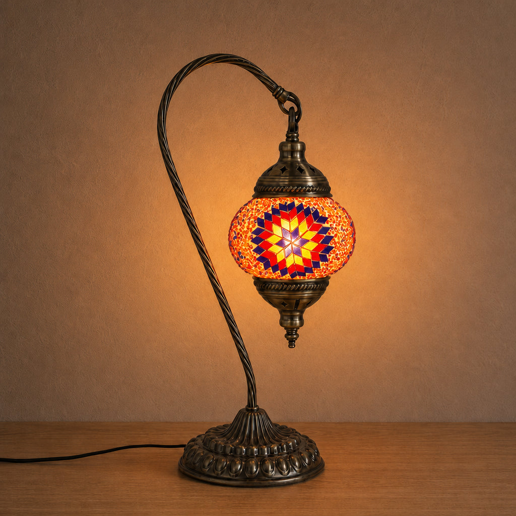 Swan Lamps Mosaics - Multicolour Blue Star