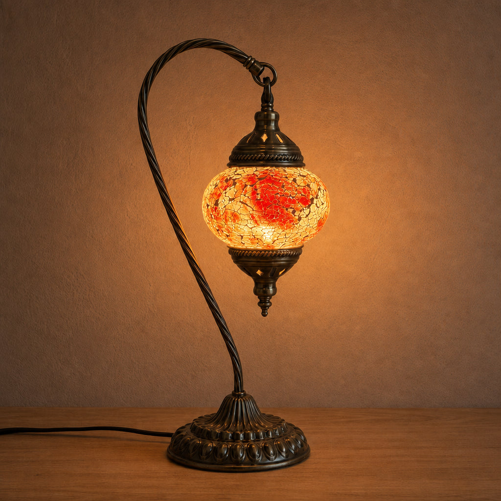 Swan Lamps Mosaics - Pink Pastel Crackle