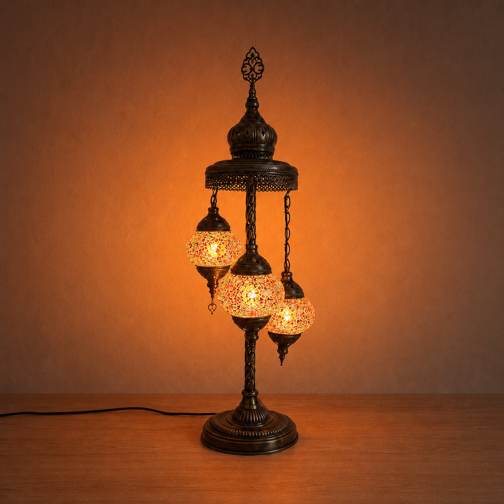 Turkish Floor Lamp with 3 Globes - CR2