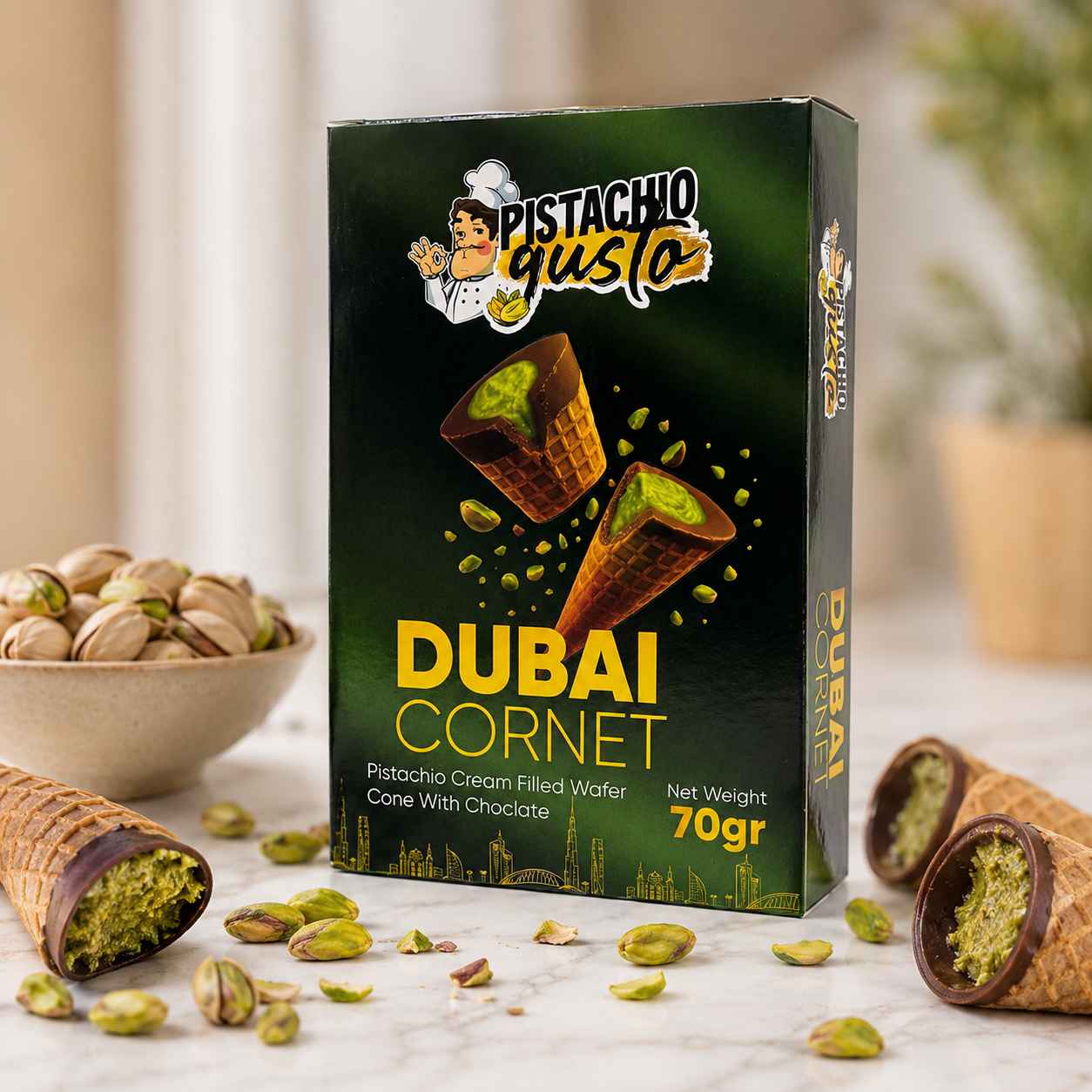Dubai Pistachio Cornet