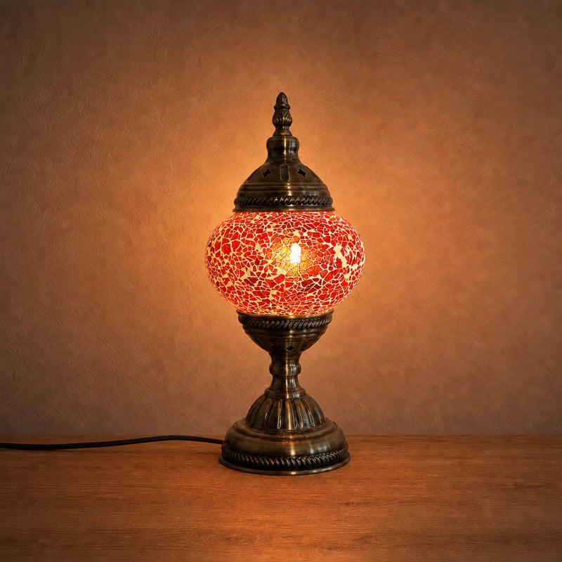 Table Lamps - Red Crackle