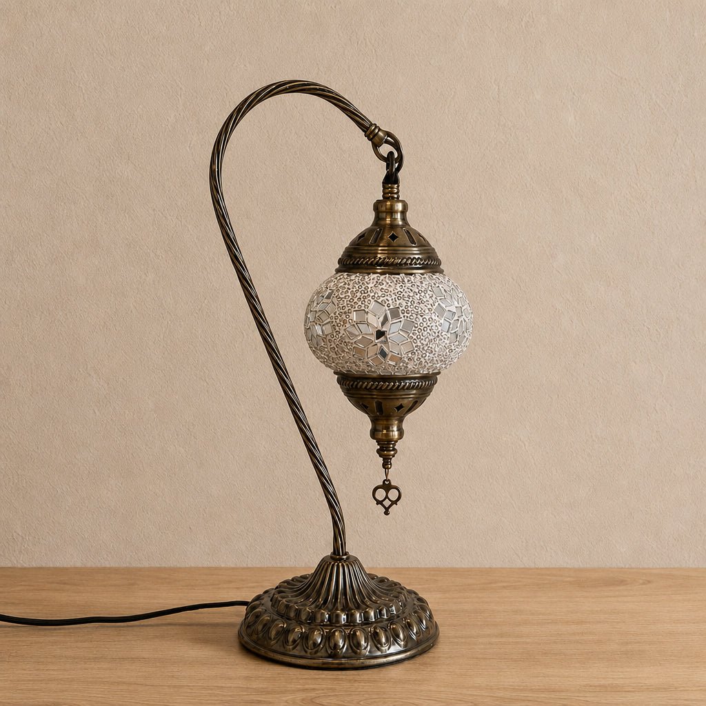Swan Lamps - White Flower