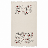 Muslin Turkish Cotton Towel - Red Lip