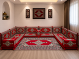 Red Palace U-Shaped Arabian Majlis