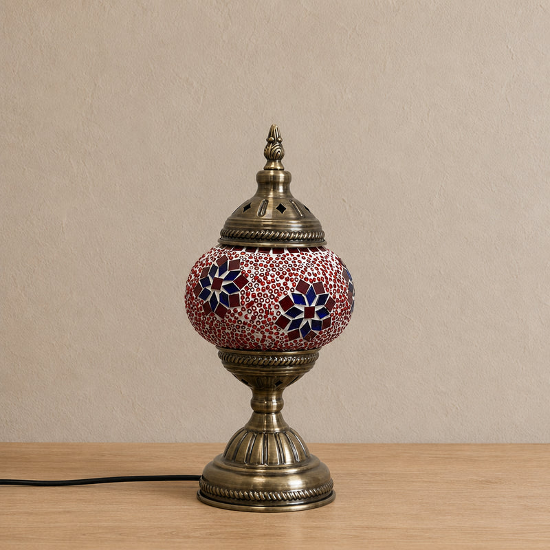 Table Lamps - Red-Blue Flower