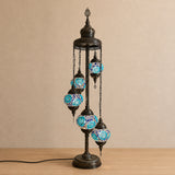 Turkish Floor Lamp with 5 Globes - C3B