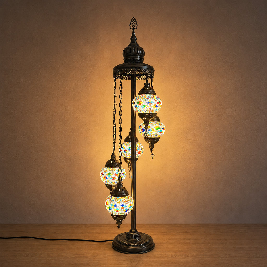 Turkish Floor Lamp with 5 Globes - RDM2