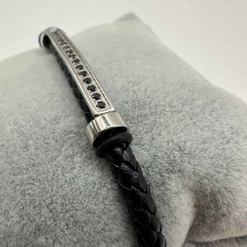 Hypoallergenic Titanium&Leather Bracelet – IAB-B1