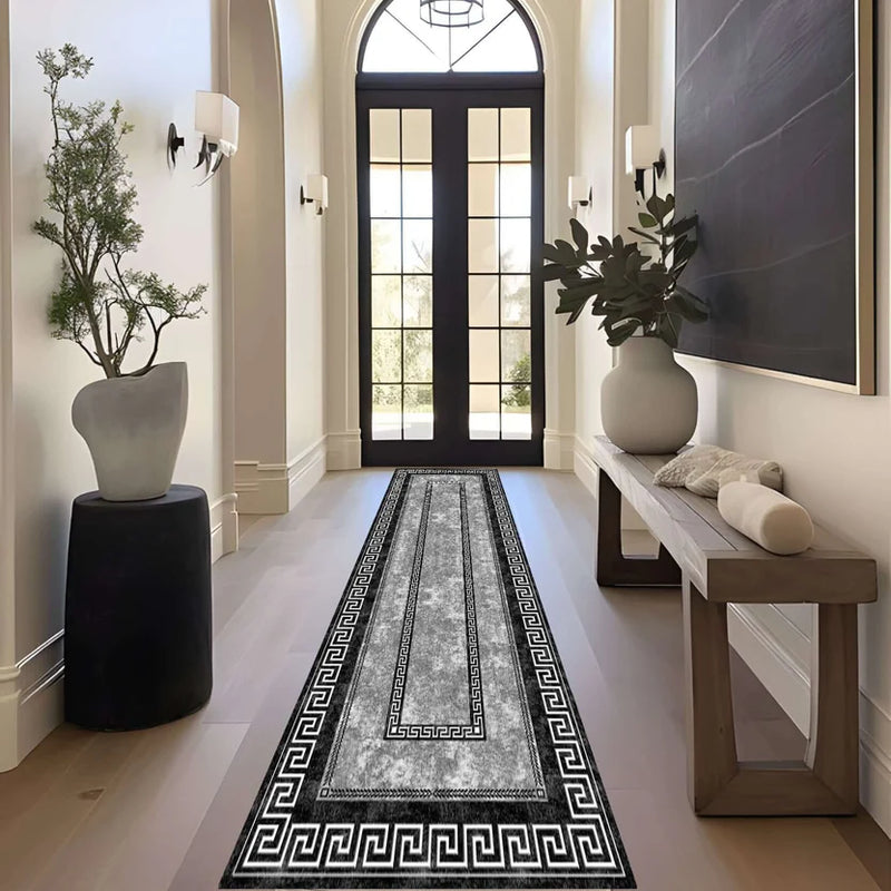 Greek Key Border Rug