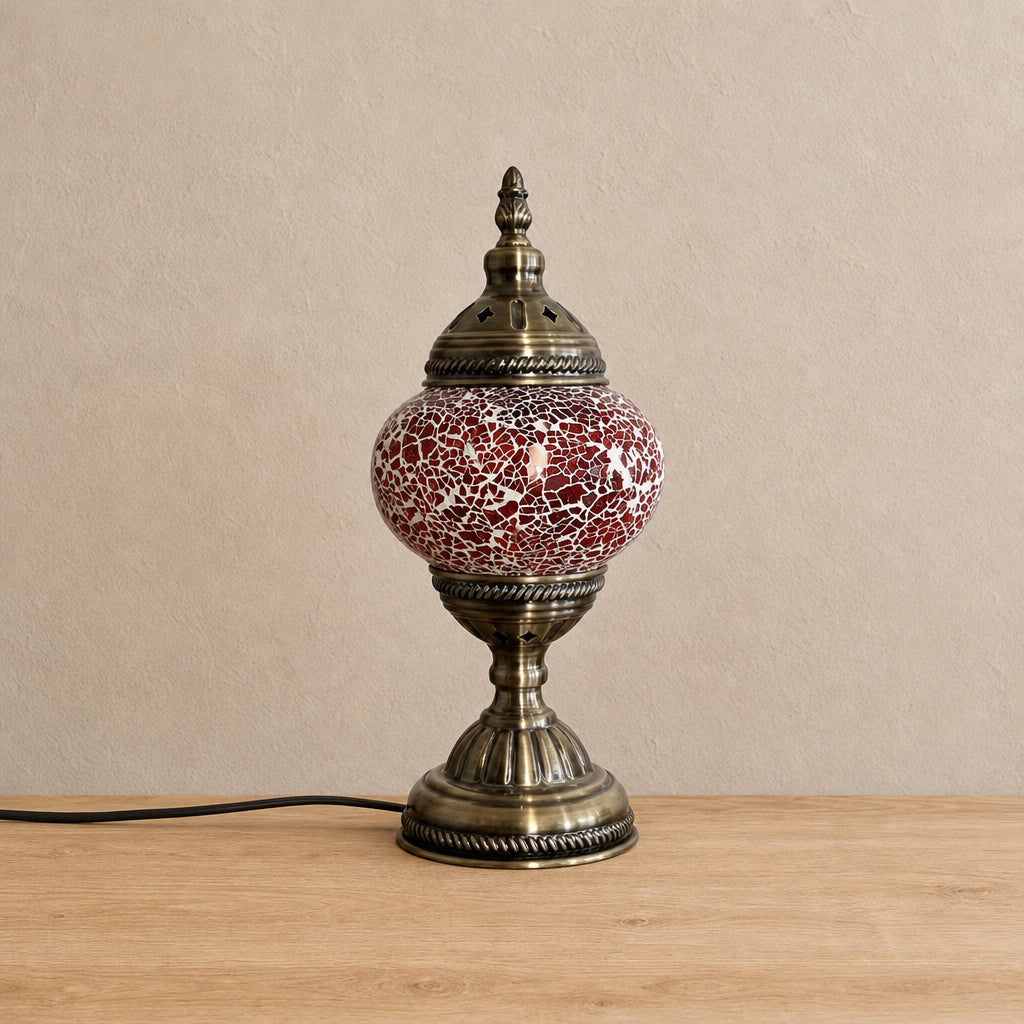 Table Lamps - Red Crackle