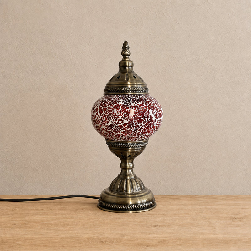 Table Lamps - Red Crackle