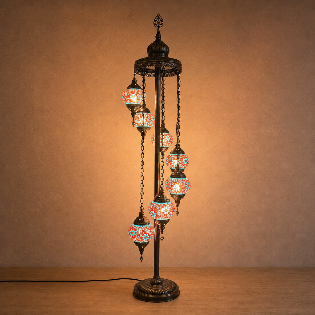 Turkish Floor Lamp with 7 Globes - FC