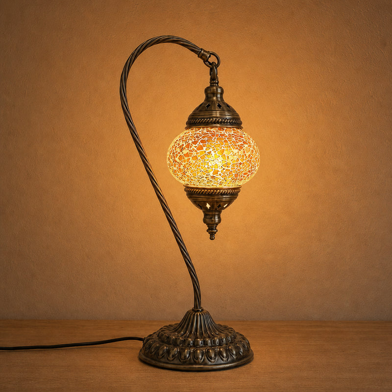 Swan Lamps Mosaics - Yellow Crackle