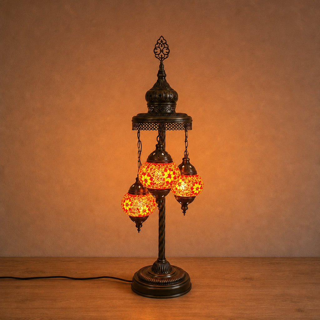 Turkish Floor Lamp with 3 Globes - FO