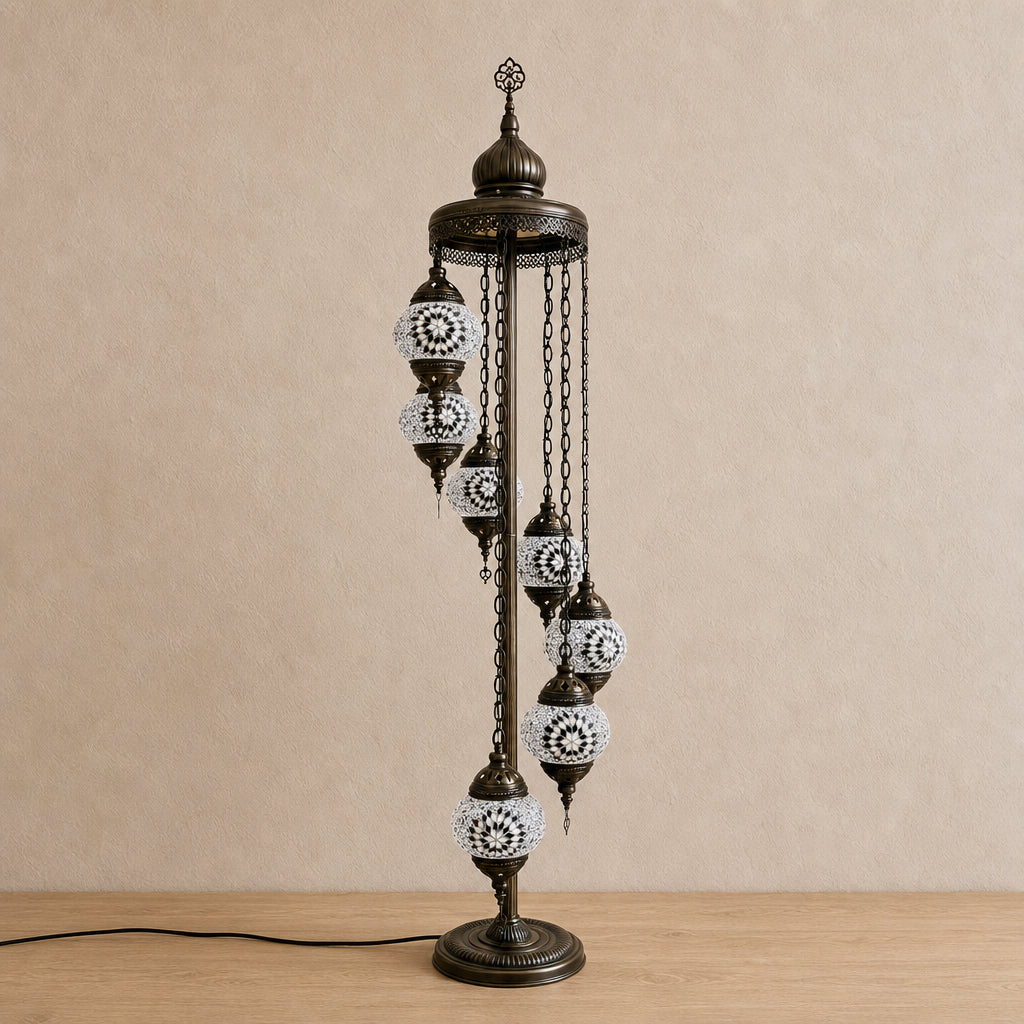 Turkish Floor Lamp with 7 Globes - M40