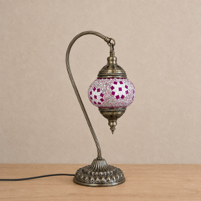 Swan Lamps Mosaics - Pink Flower