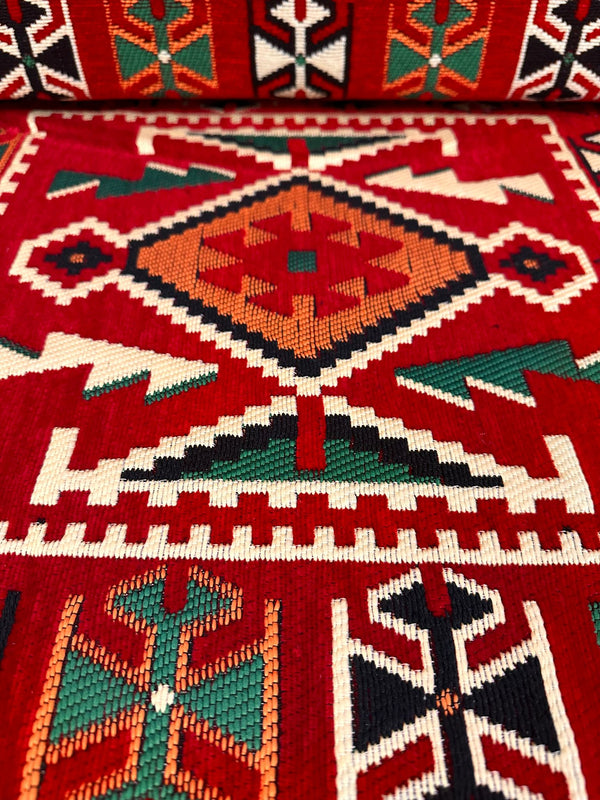 Single Cushion Set (  Red  Rhombus )