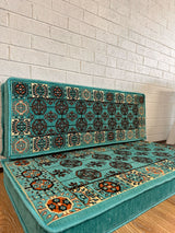 Double Cushion Set - Aqua Diamond