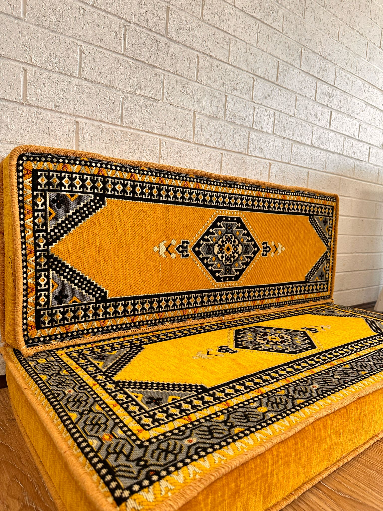 Double Cushion Set - Yellow Palace