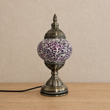 Table Lamps - Purple Crackle — unlit