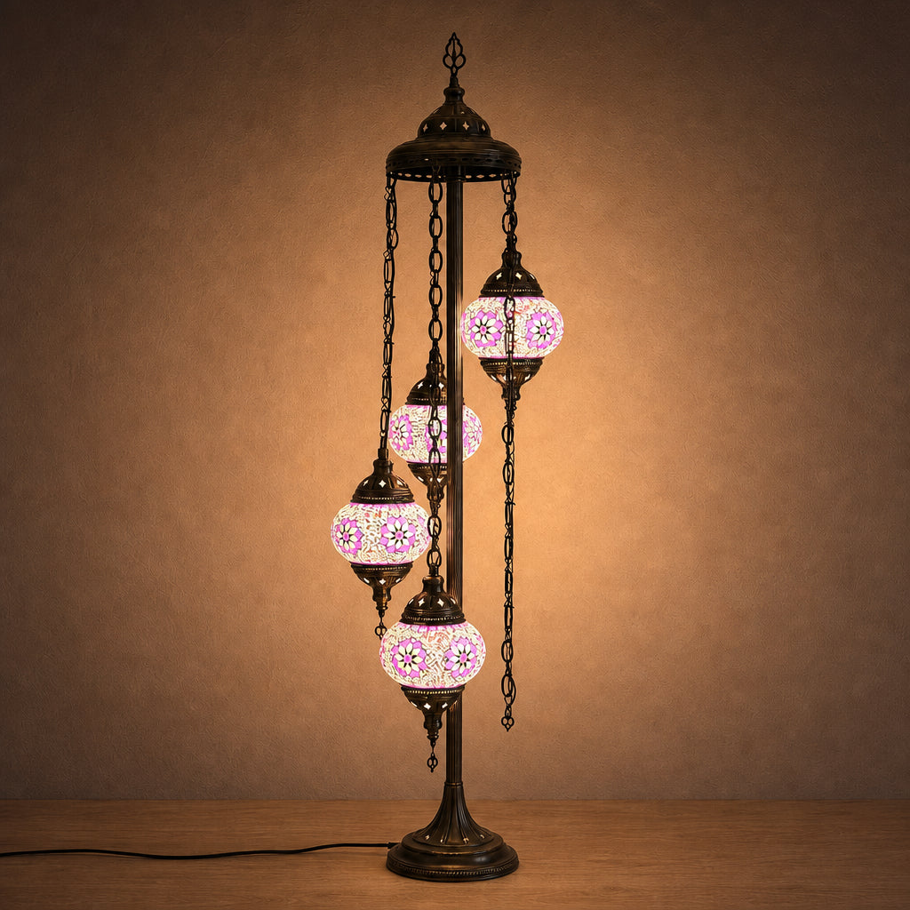 Turkish Floor Lamp with 5 Globes - FPP