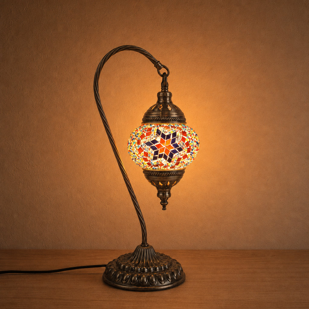Swan Lamps Mosaics - Blue Star Traditional
