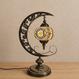 Crescent Moon Lamps - Brown Star