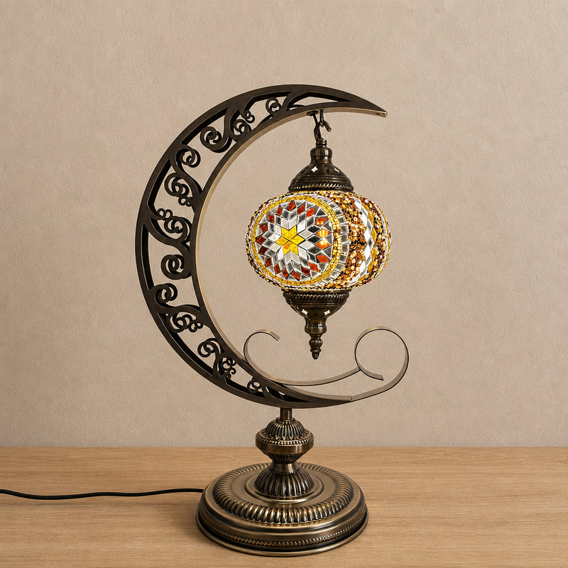 Crescent Moon Lamps - Brown Star