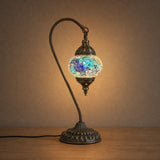 Swan Lamps Mosaics - Dark Blue Crackle