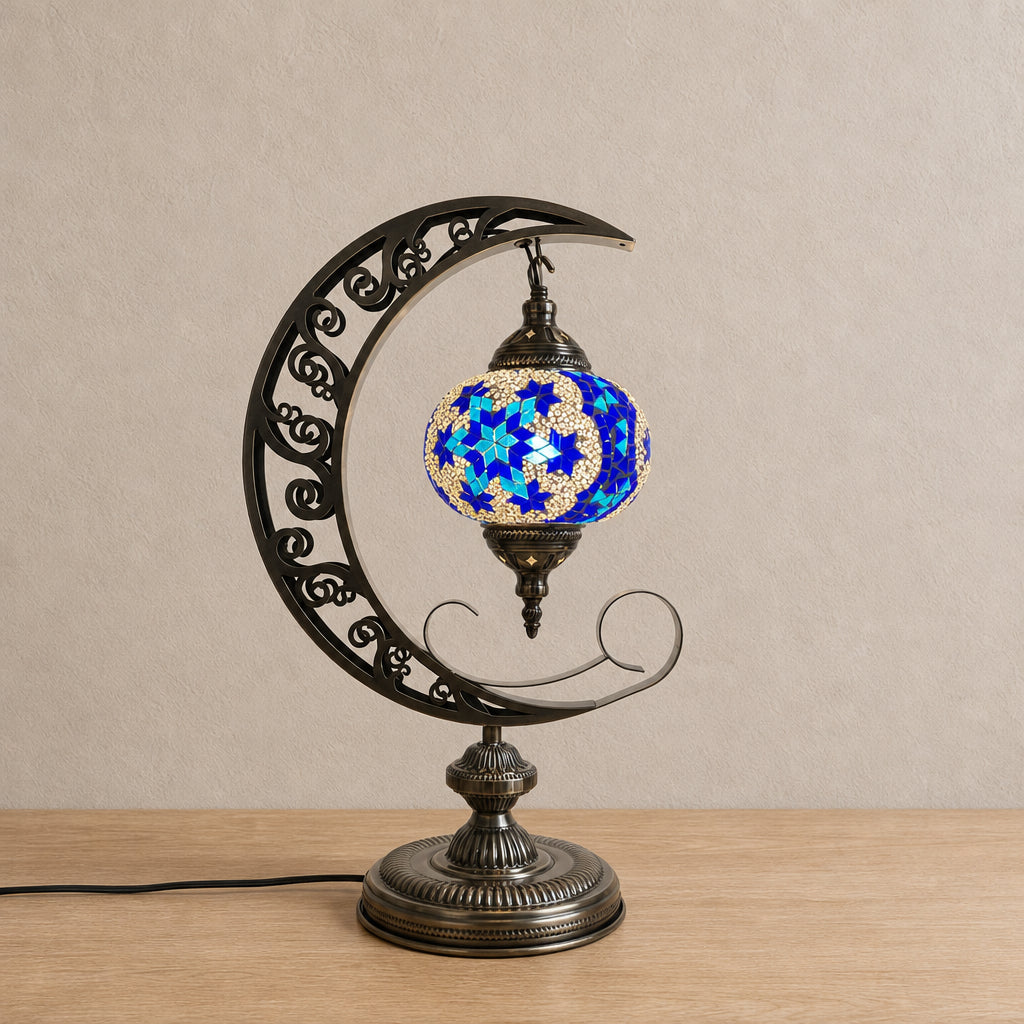 Crescent Moon Lamps - Blue 1