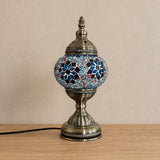 Table Lamps - Aqua Red Flower
